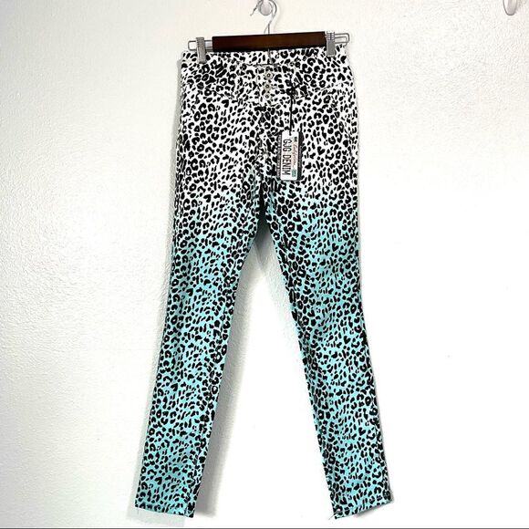 NWT GJG Juniors Leopard Print Cotton Denim Size 5 - Picture 1 of 3